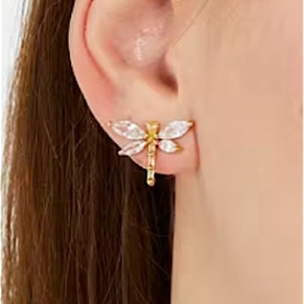 LAST NWT Kate Spade NY Dragonfly Stud earrings with Dust Bag! Sold out novelty!